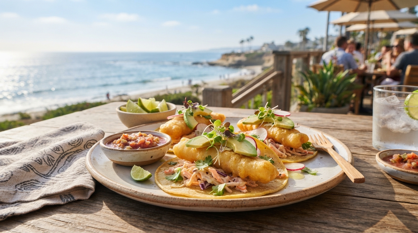 Fish tacos during a San Diego family weekend