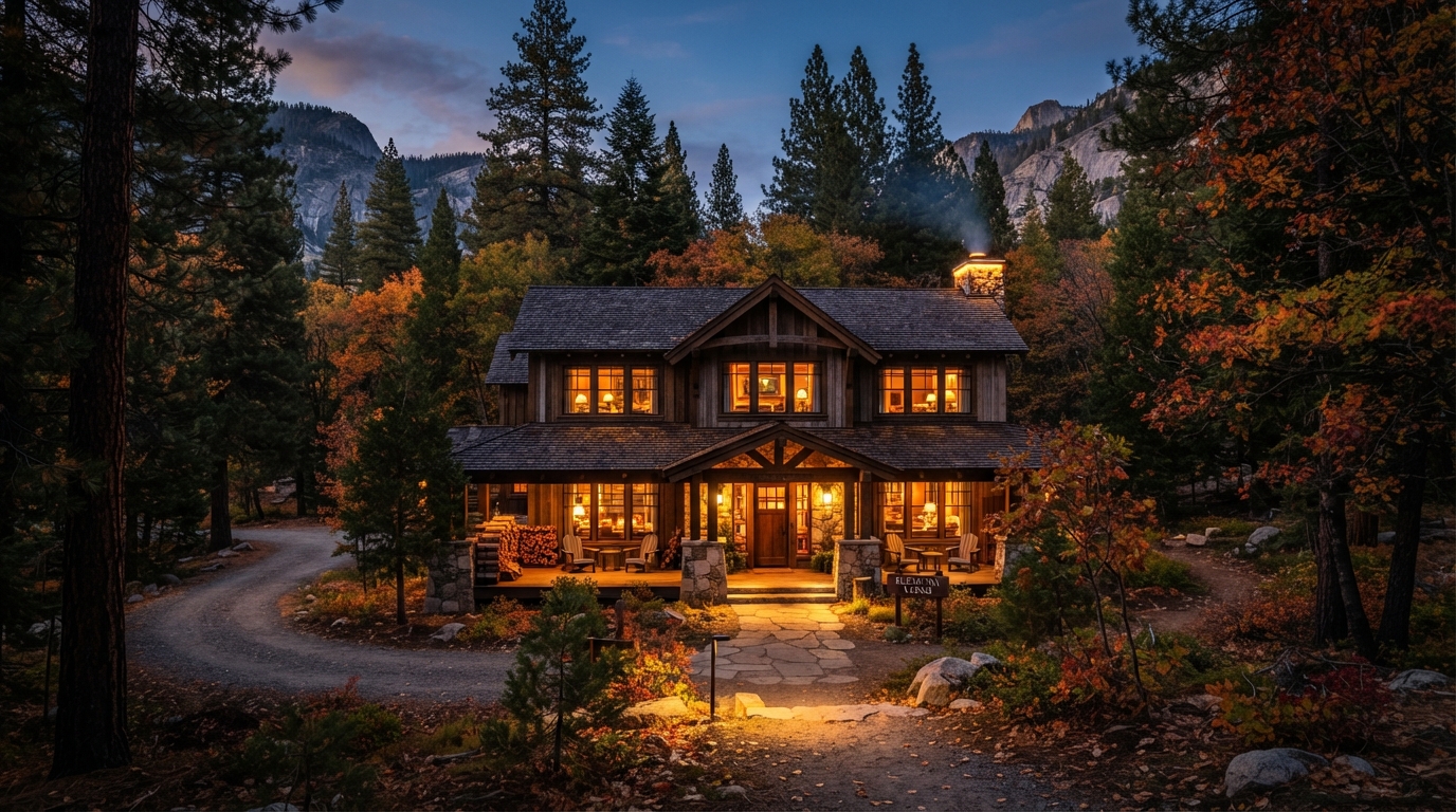 Mountain lodge near Yosemite National Park
